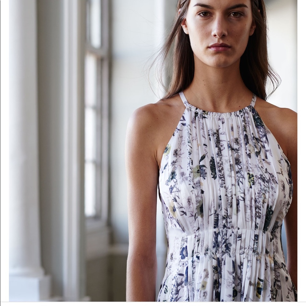 Club Monaco Dauphine Silk Midi Dress